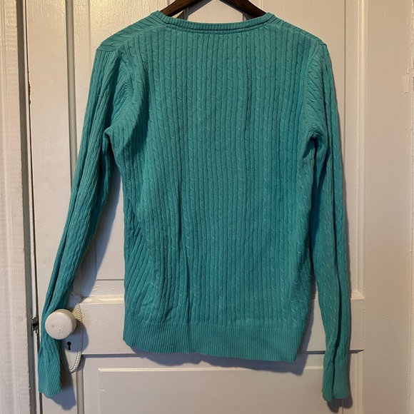 Crew Clothing Co Sky Blue Cable Knit Sweater UK 14 / US M - Picture 3 of 6